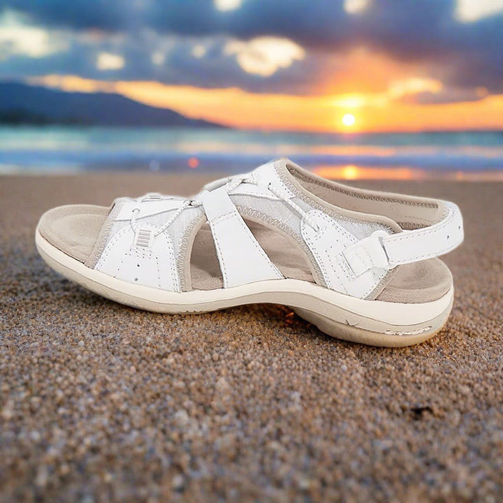 Levoire | Sandale D'Été Confortable Avec Orteils Ouverts Pour Femmes Blanc