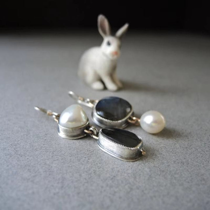Levoire | Collection De Vin Boucles D'Oreilles En Pierre Naturelle Bleue Argent