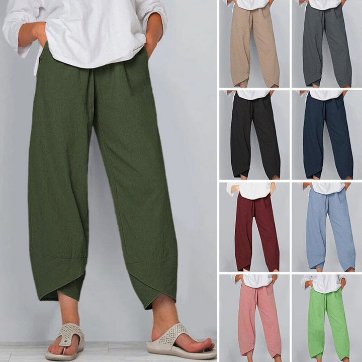 Levoire | Pantalon femme en coton léger et lin, confort d'été pour femmes