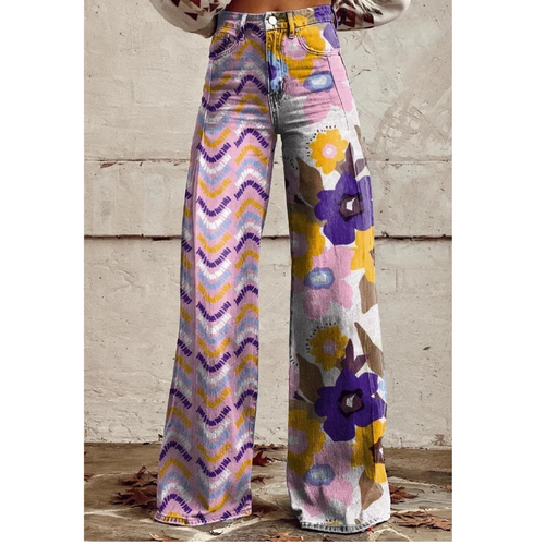 Levoire | Pantalon Large Femme Motif Abstrait