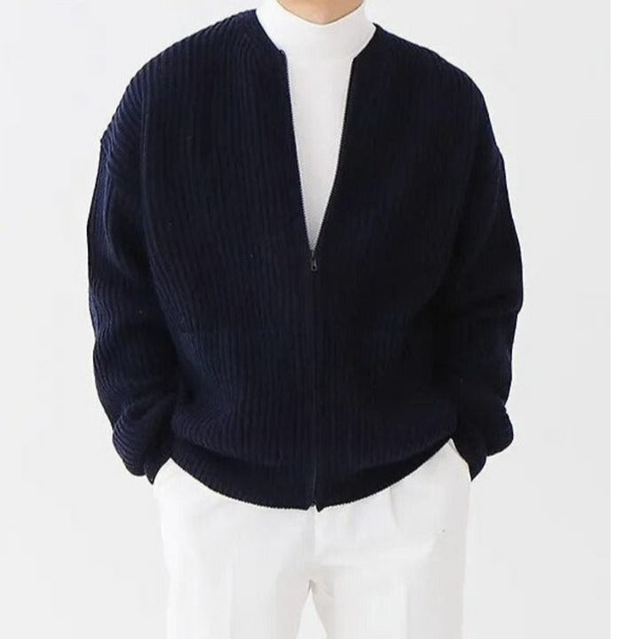 Levoire | Veste en tricot pour hommes avec fermeture éclair
