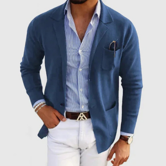 Levoire | Blazer Boutonné Chaud Bleu