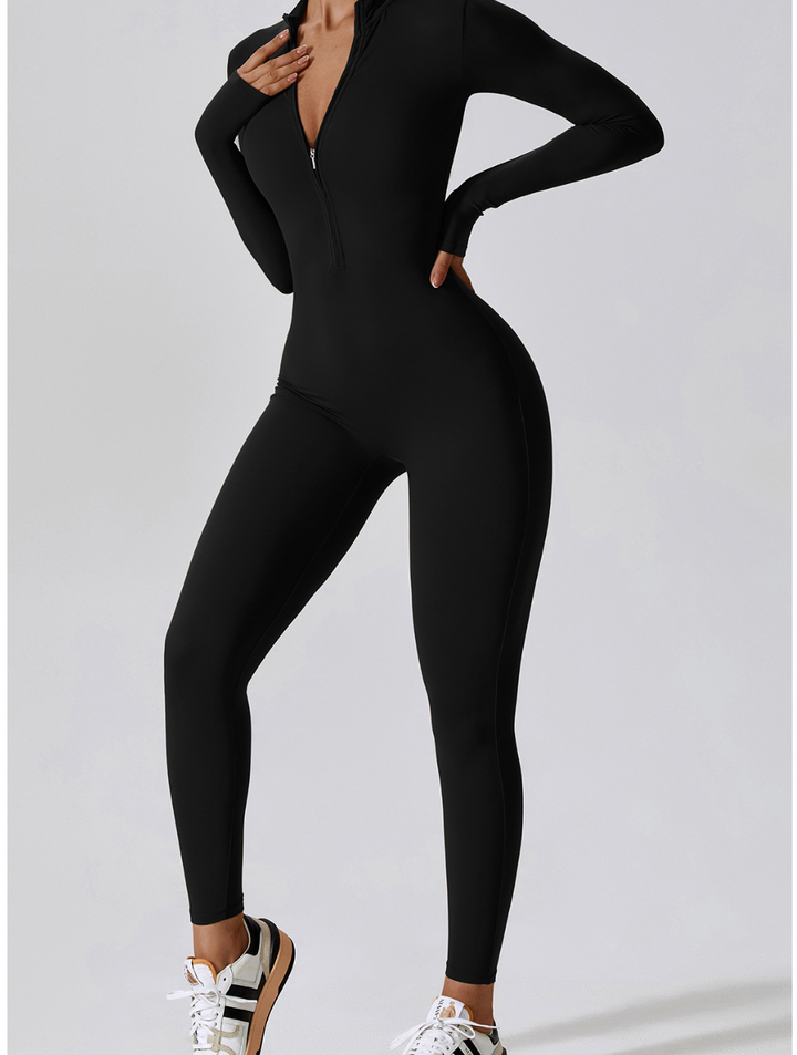 Levoire | Moulant Yoga Sweat À Capuche À Manches Longues Noir