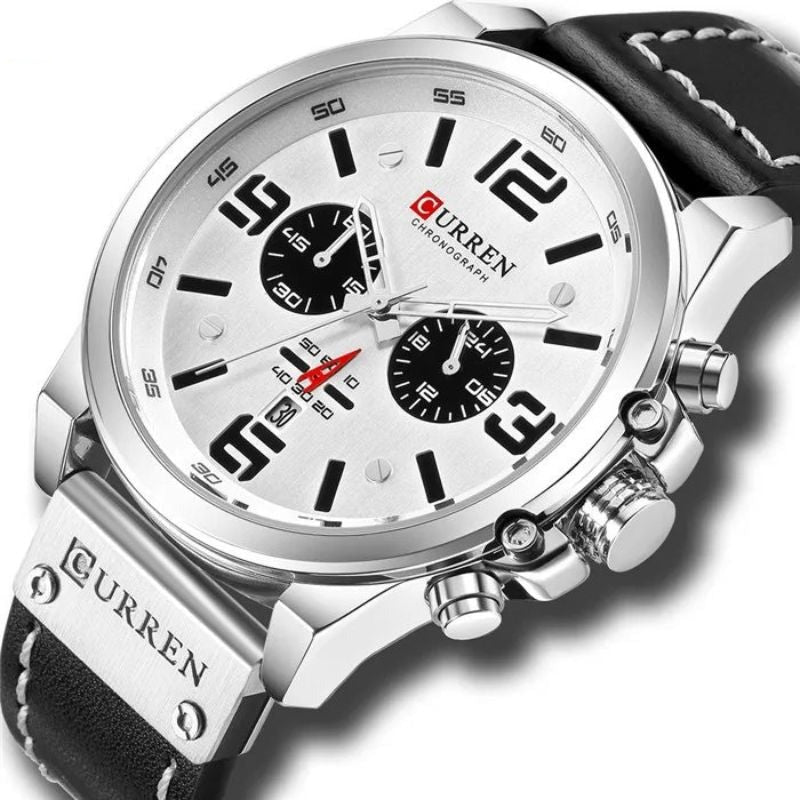Levoire | Quartz Casual À La Mode Argent Noir