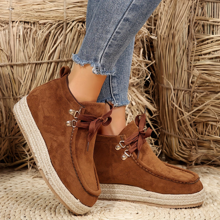 Levoire | Bottines À Lacets Bordeaux Pour Femmes