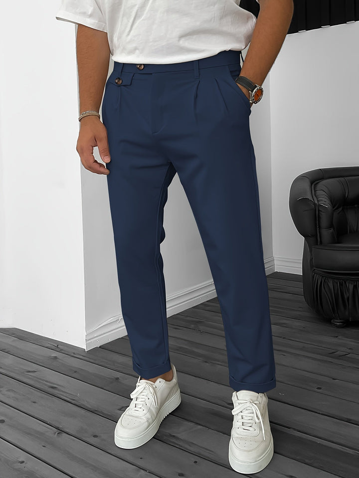 Levoire | Pantalons Stretch Pour Hommes Pour Les Affaires Couleur marine