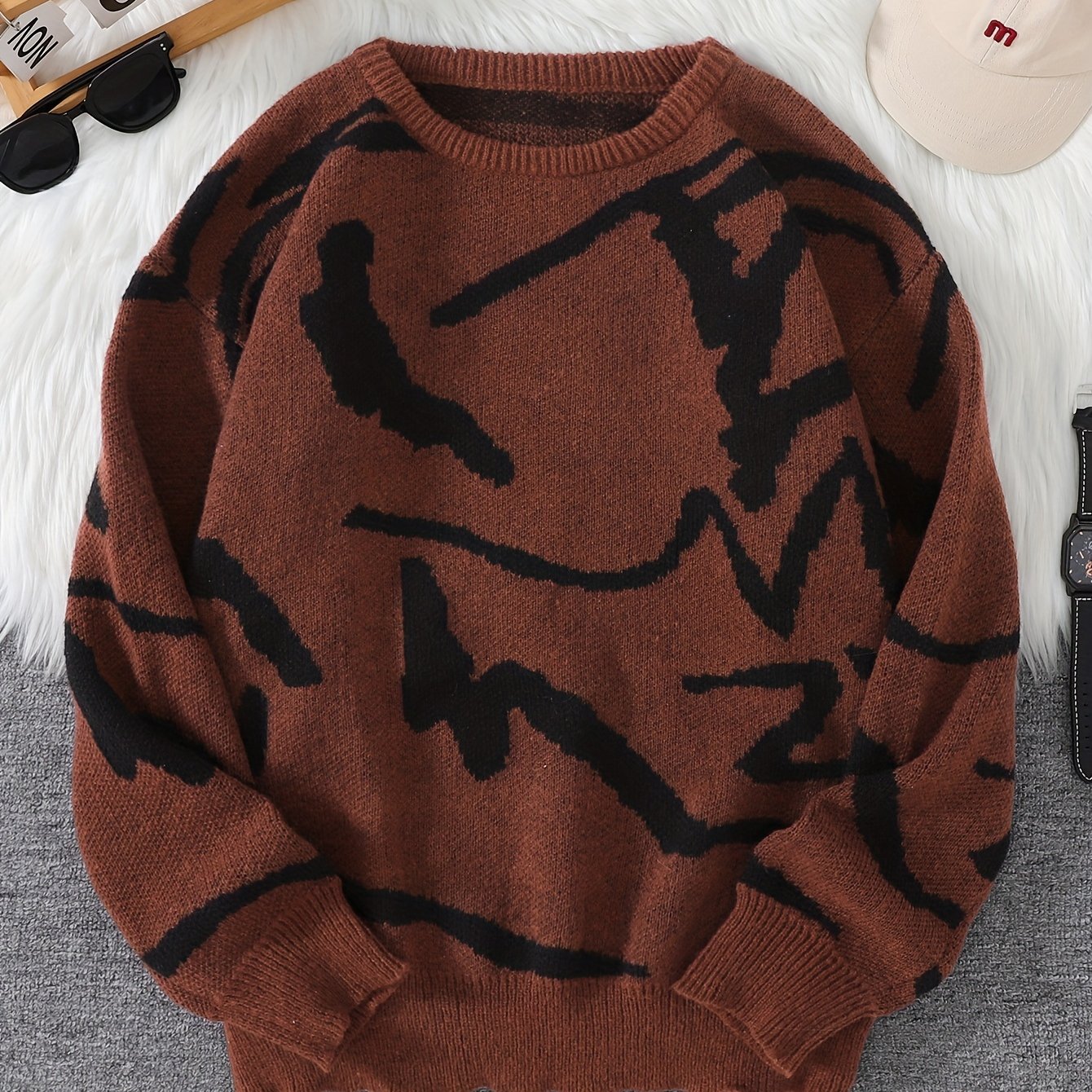 Levoire | Pull Homme Stylé Avec Impression Graffiti