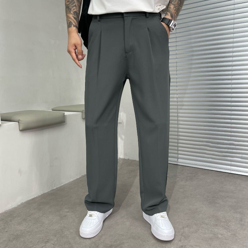Levoire | Pantalons À Coupe Droite Pour Hommes Gris