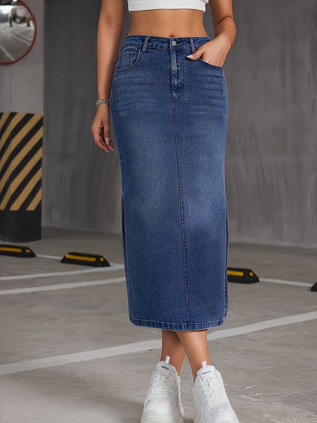 Levoire | Denim Lyocostakki Taille Haute Et Lavage Bourgogne