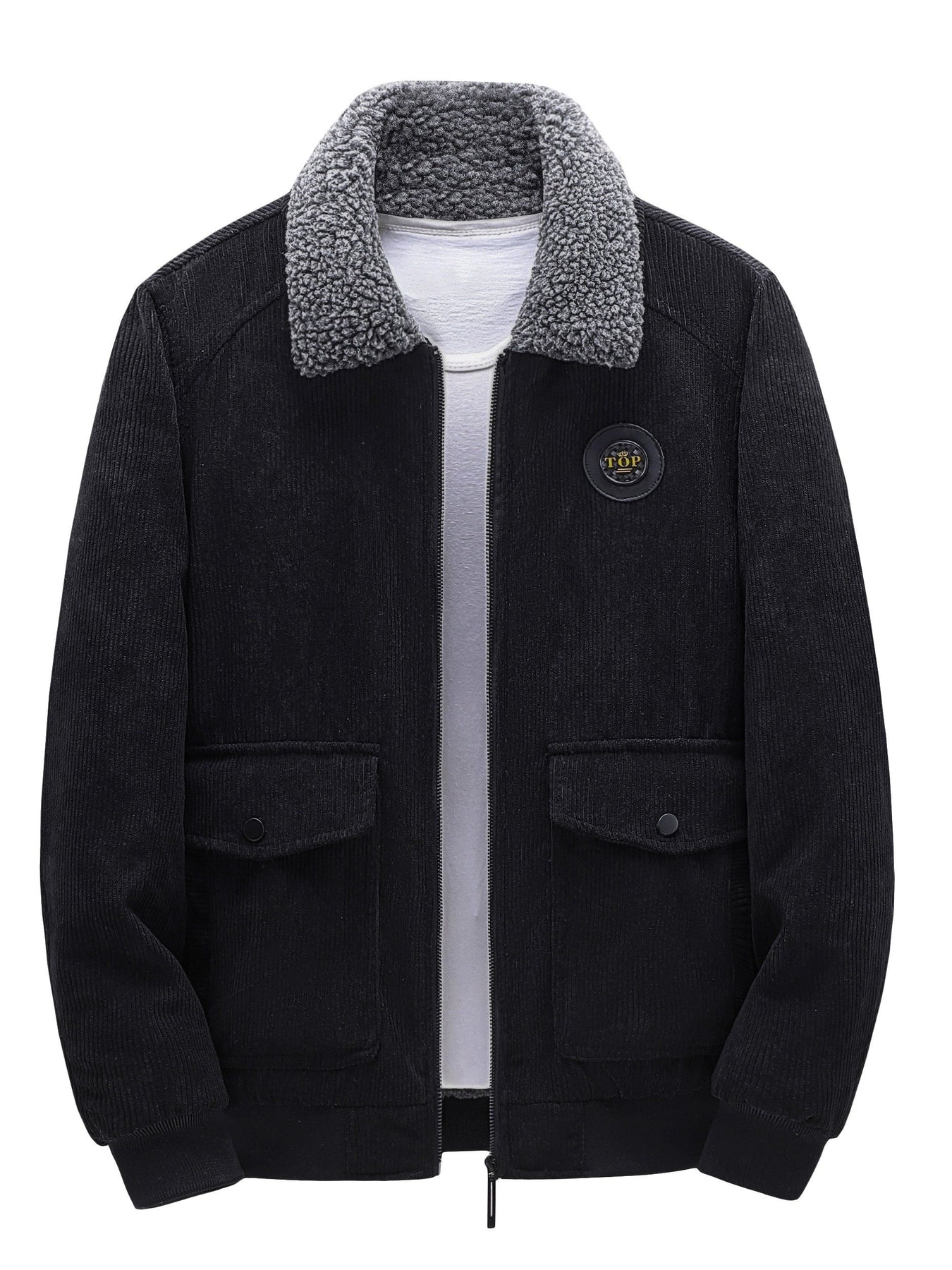 Levoire | Veste À Capuche En Polaire À Manches Longues Avec Cordon Et Fermeture Éclair Noir