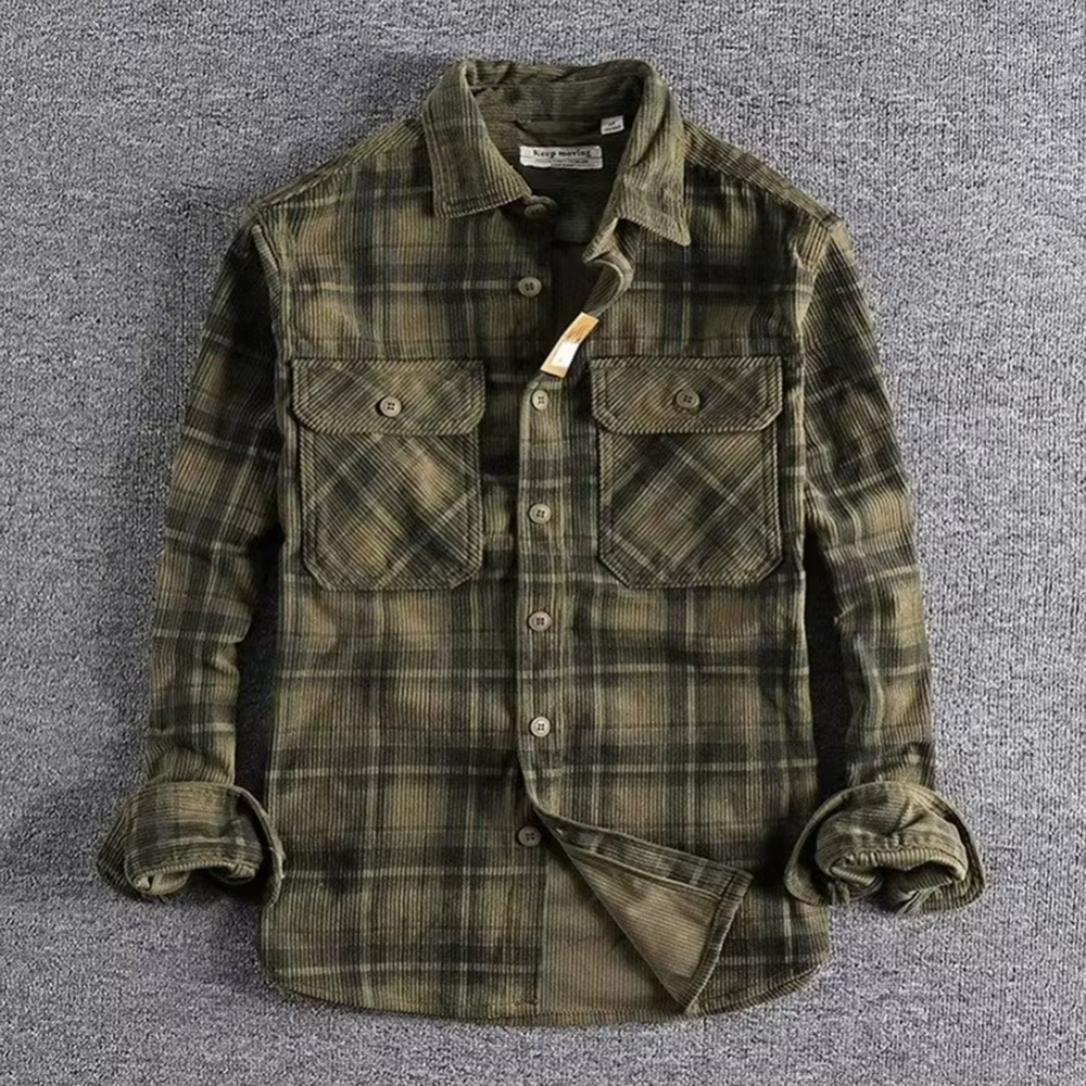 Levoire | Chemise à carreaux en flanelle Vert