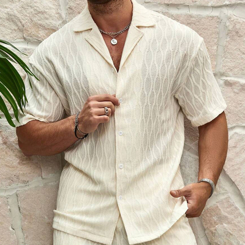 Levoire | Ensemble d'été pour hommes avec chemise et shorts