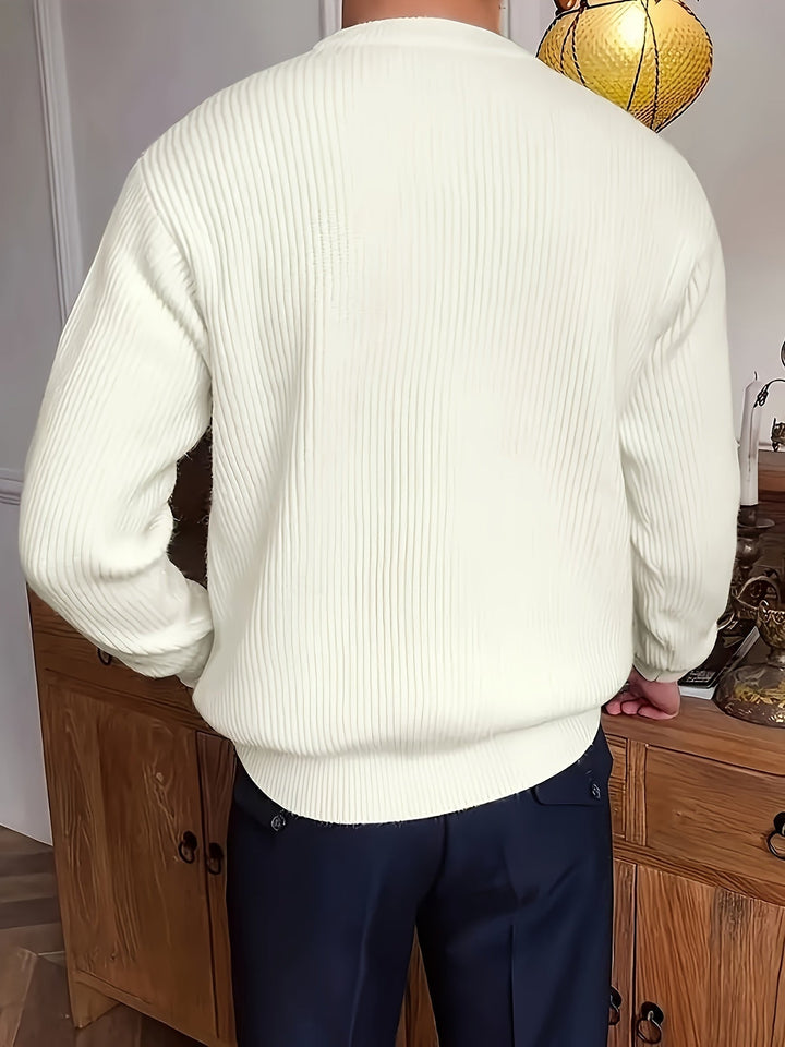 Levoire | Pull-Over En Laine Pour Hommes À Col Rond