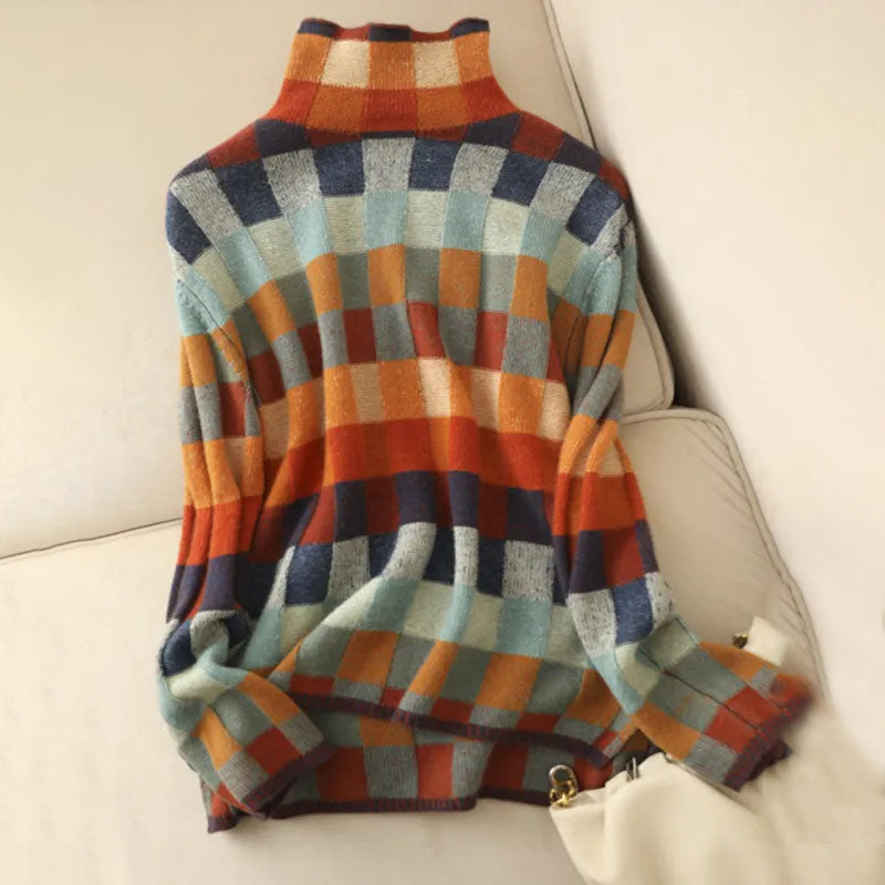 Levoire | En Tricot À Carreaux Colorés