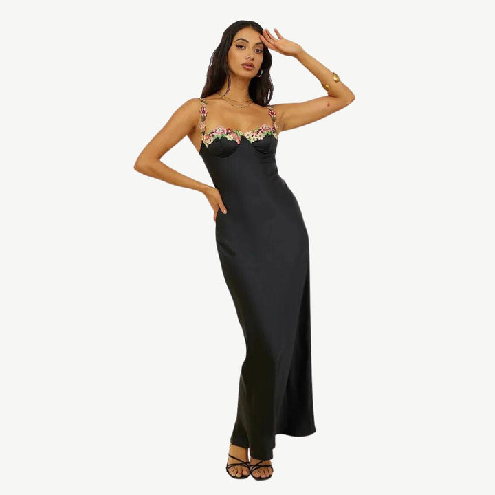 Levoire | Robe maxi satin florale