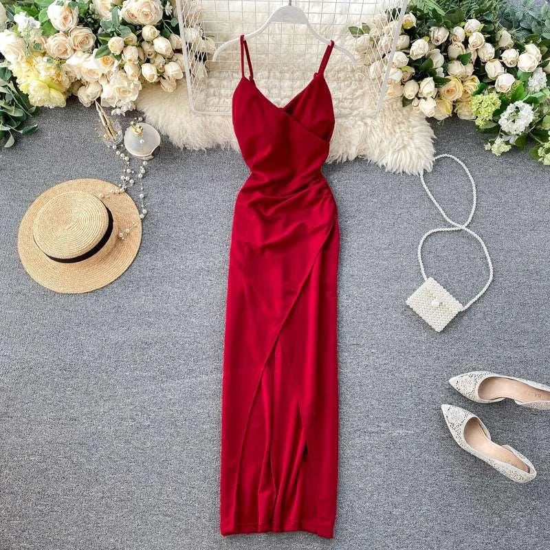 Levoire | Robe à décolleté en V et fente Rot Une taille