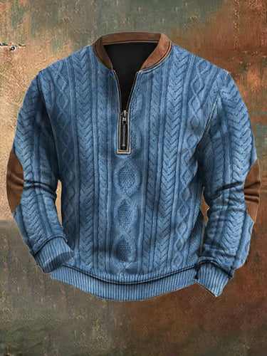 Levoire | Pull Vintage Tricoté Avec Fermeture Éclair