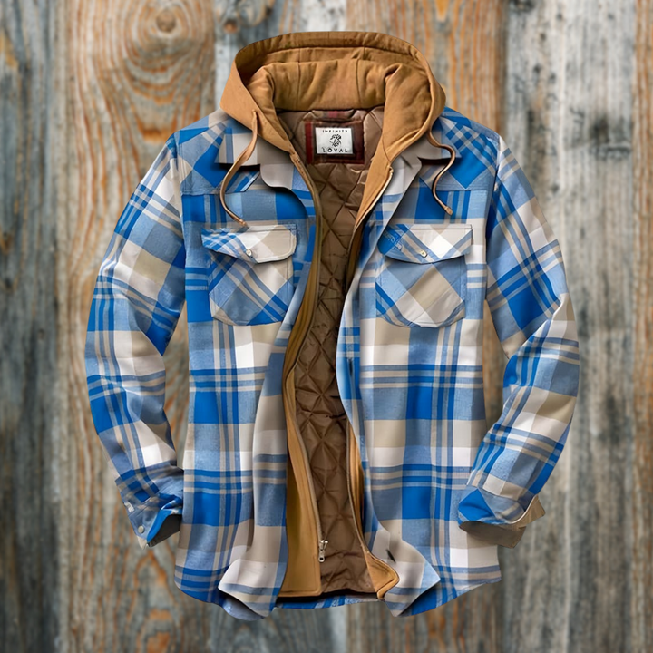 Levoire | Karo Design Veste Pour Hommes Bleu