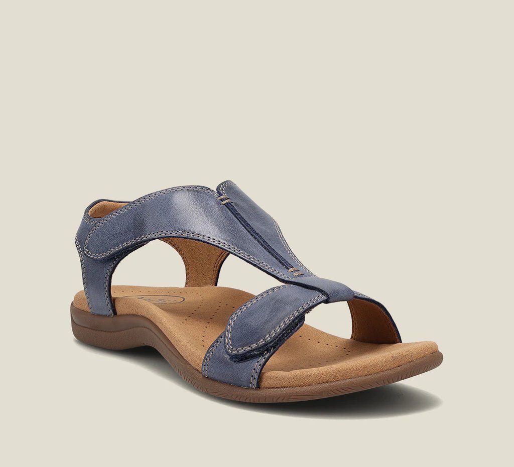 Levoire | Casual Luxe Sandales En Cuir Bleu