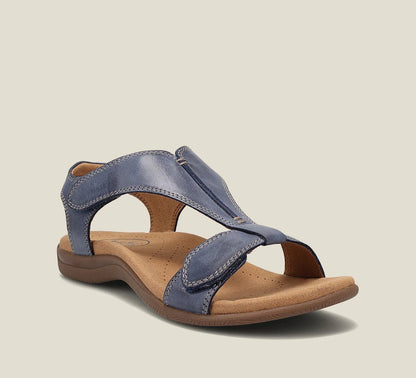 Levoire | Casual Luxe Sandales En Cuir Bleu