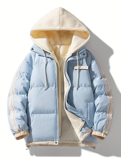 Levoire | Veste Puffer À Manches Longues Avec Capuche, Zip Et Poches Bleu clair