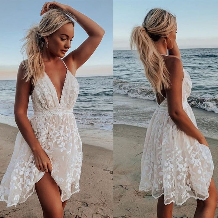 Levoire | Élégant robe à dos V ajouré