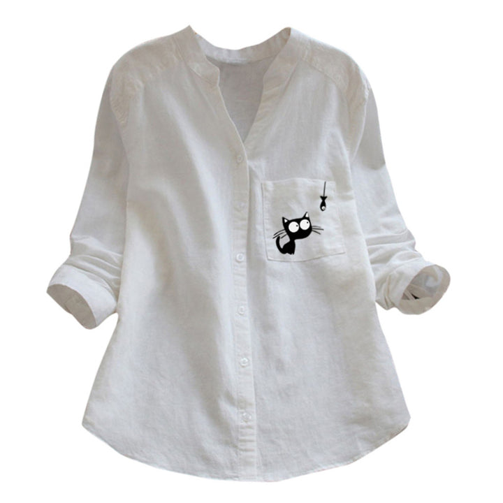 Chemisier pour femmes avec motif de chat ludique Levoire