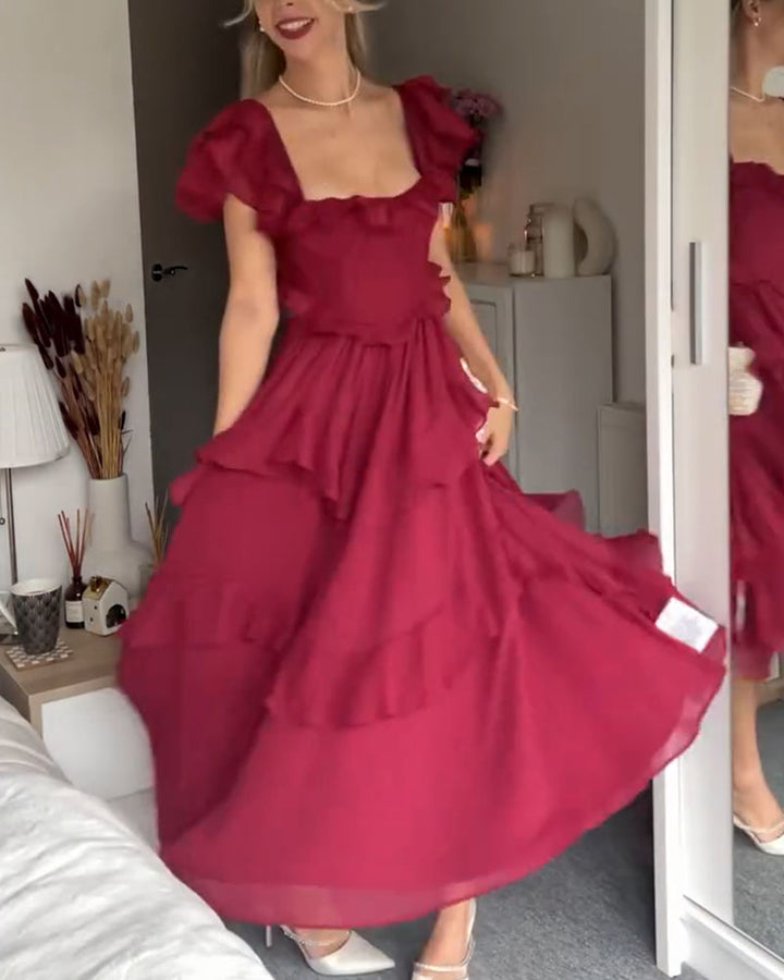 Levoire | Robe À Volants Vin rouge