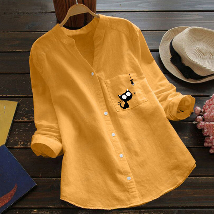 Blouse pour femmes avec motif de chat mignon Levoire