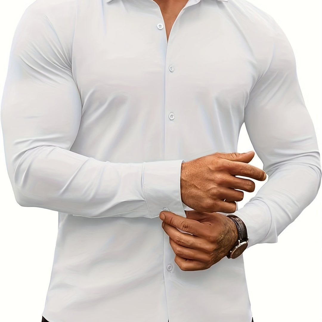 Levoire | Chemise Officielle Pour Homme Unie Avec Revers