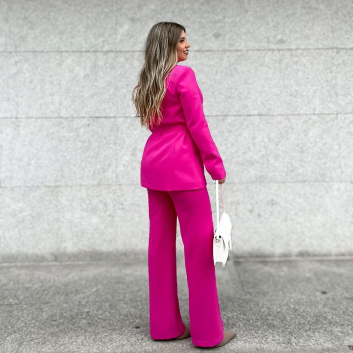 Levoire | Blazer Élegant Avec Ceinture Et Pantalon Assorti