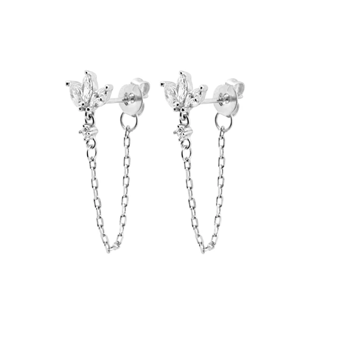 Levoire | Boucles D'Oreilles Classiques Argent Krone Chaîne de cou Boucles d'oreilles