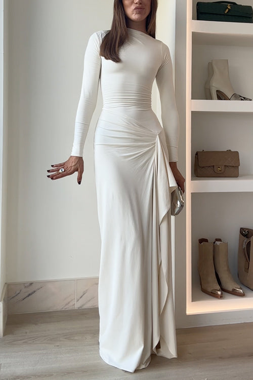 Levoire | Veto Maxi Robe À Manches Longues Blanc