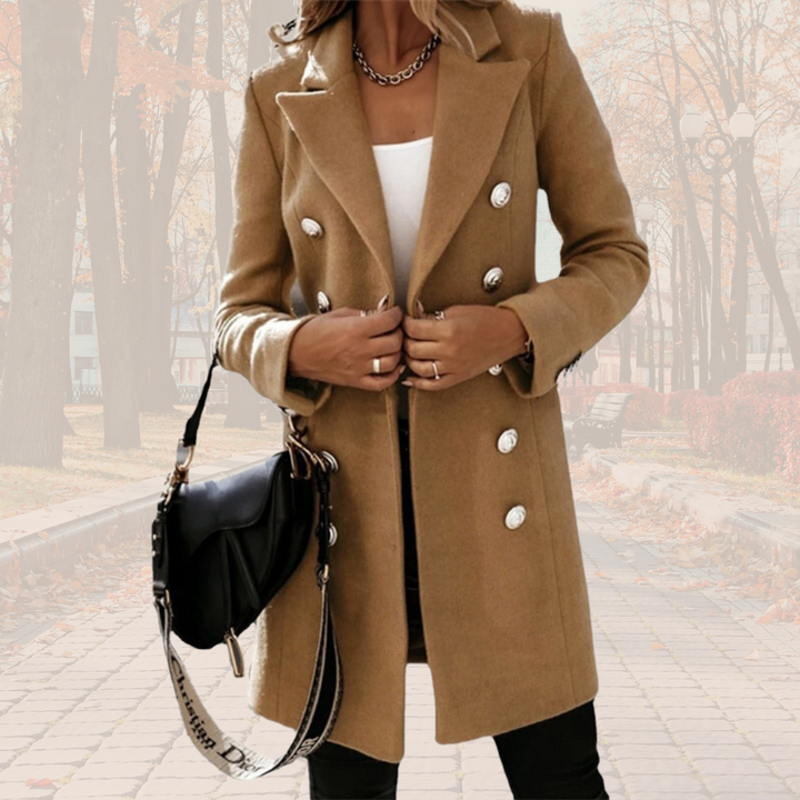 Levoire | Trench-Coat Long Élégant Au Look Avec Boutons Braun