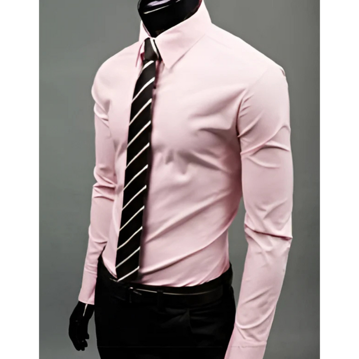 Levoire | Blouse à manches longues Slim Fit avec fermeture à boutons Rose