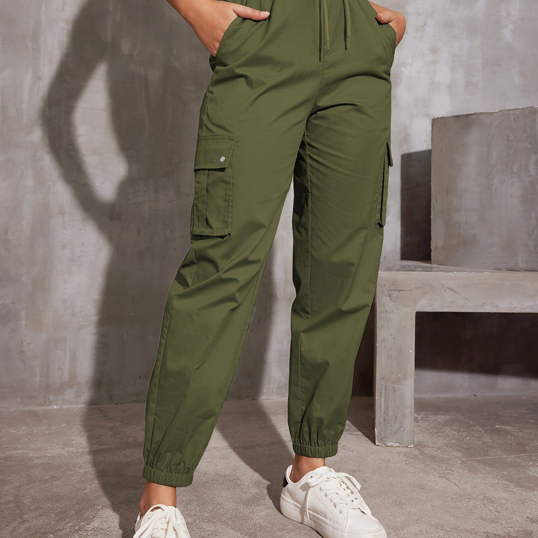 Levoire | Pantalons Cargo Taille Haute Uni