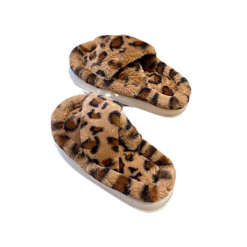 Levoire | Chaussons en léopard flous pour femmes