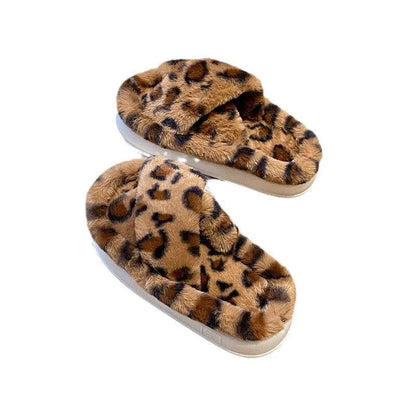 Levoire | Chaussons en léopard flous pour femmes