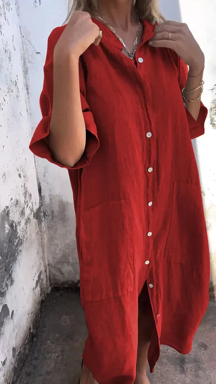 Levoire | Langes légères hemdblusenkleid Rouge