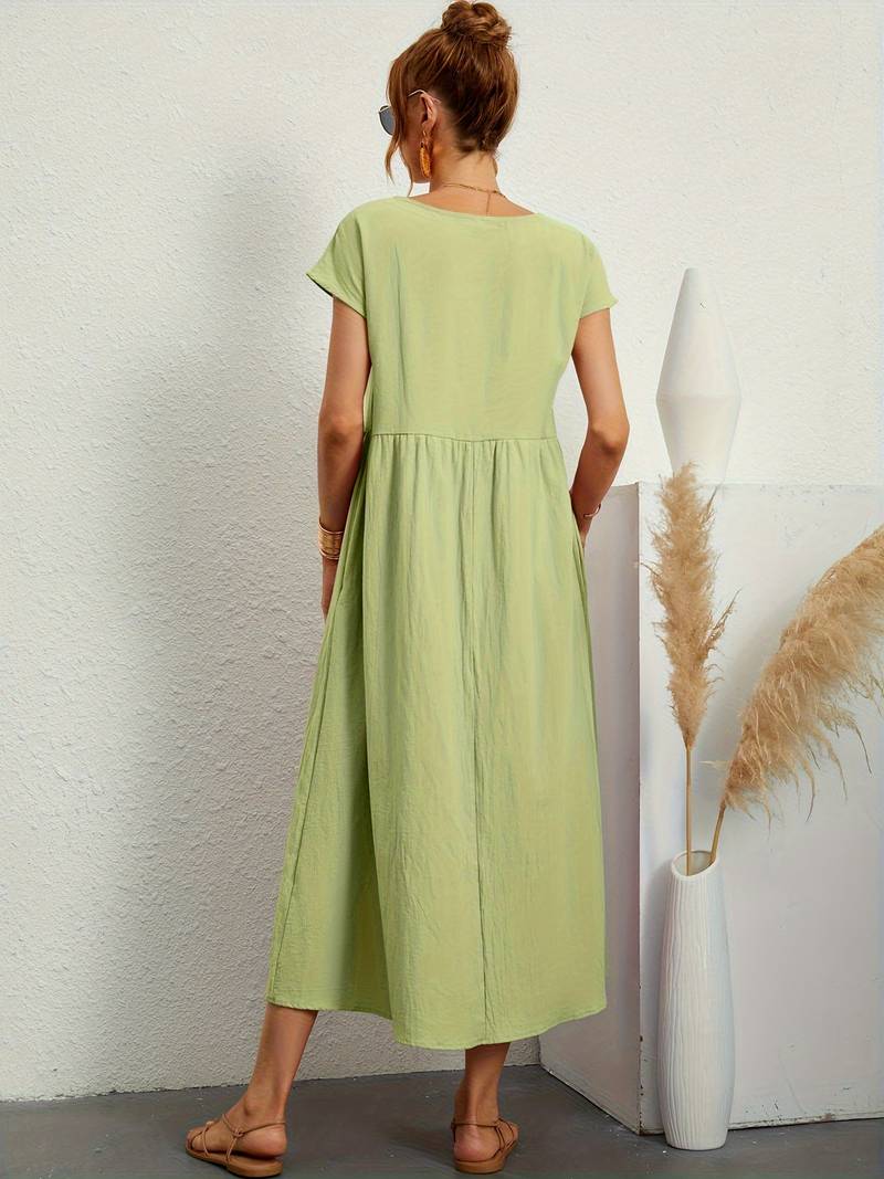Levoire | Robe Vintage Manches Courtes Été