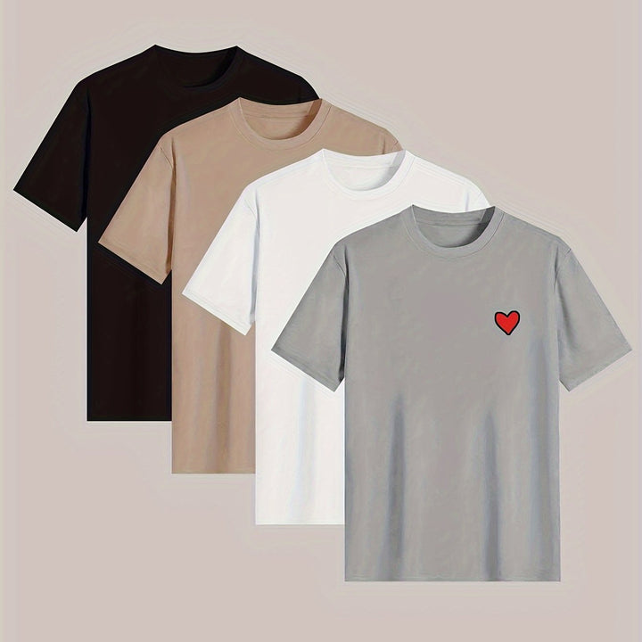 Levoire | T-Shirt De Pyjama Pour Homme Avec Imprimé Cœur Tendance