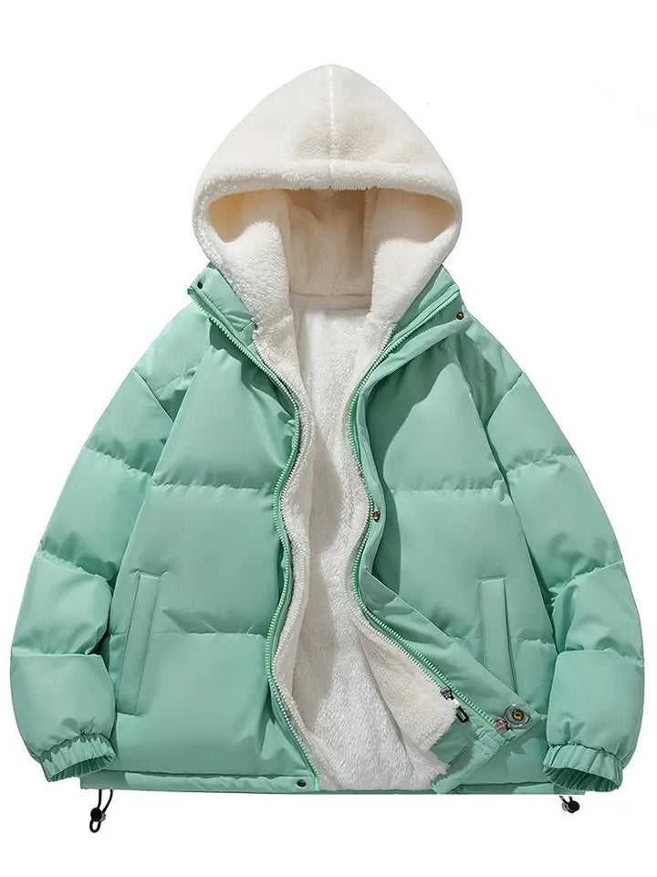Levoire | Veste à capuche en polaire à manches longues avec poches Vert