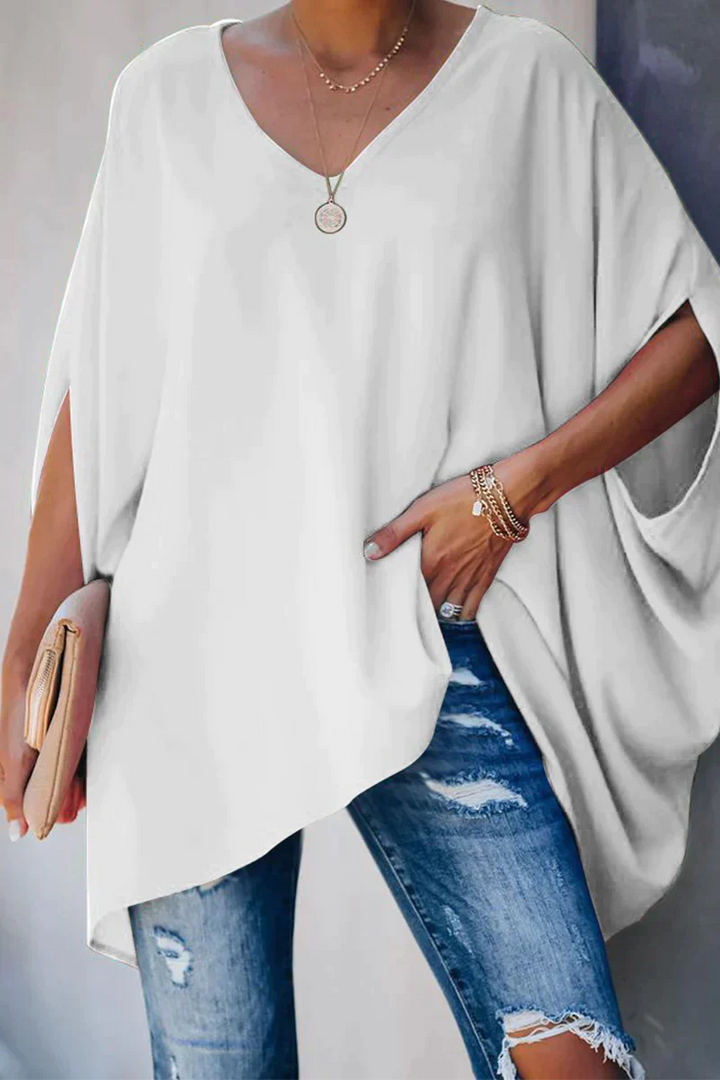 Levoire | Élégant Pull Ample À Base Couleur Blanc
