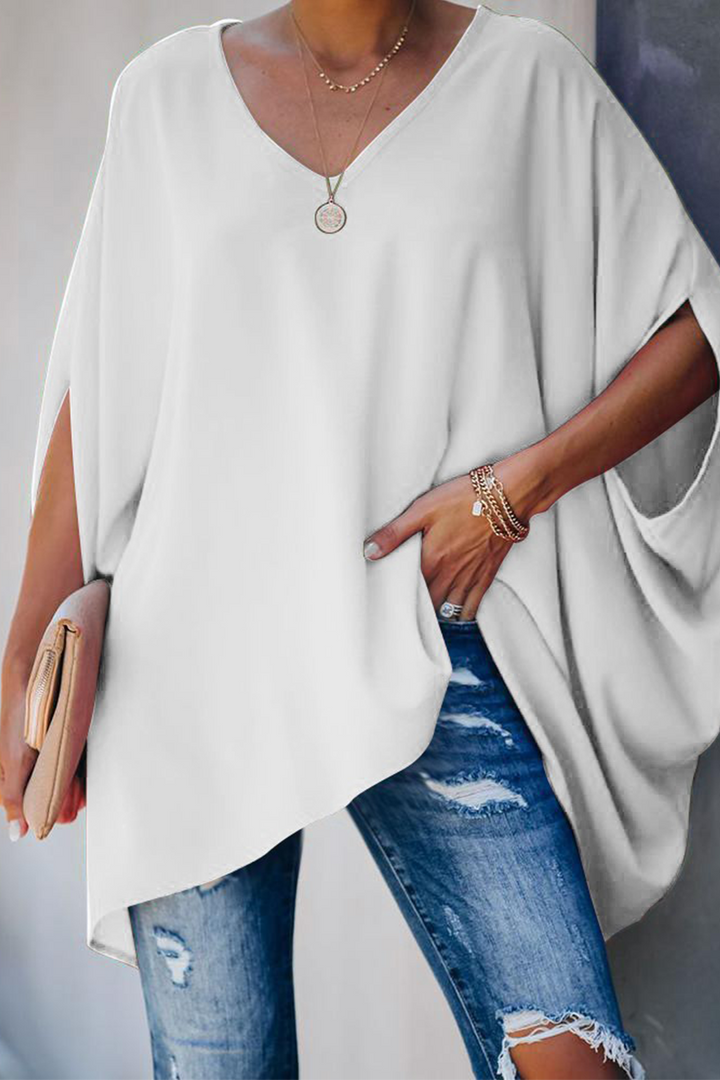 Levoire | Rento Pull Avec Col En V Et Manches Mi-Longues Blanc