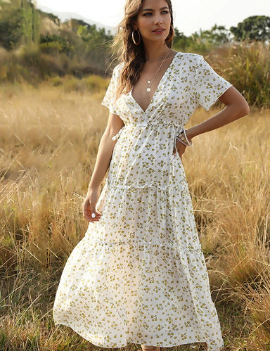 Levoire | Robe fourreau florale élégante pour l'été Blanc