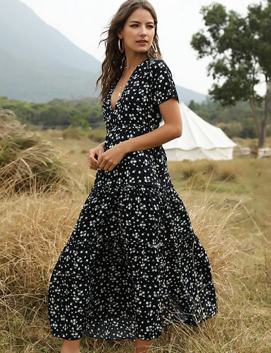 Levoire | Robe fourreau florale élégante pour l'été Marine Bleu