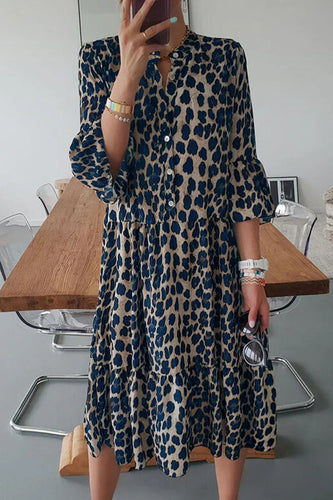 Levoire | Fashionable elegant leopard split joint joint A robe