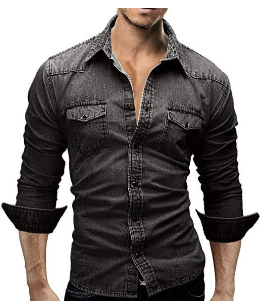Levoire | Chemise Pour Hommes Slim Fit Moderne Et Élégante Gris foncé
