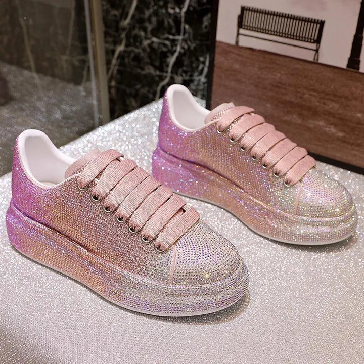 Levoire | Baskets femmes avec strass Rosa