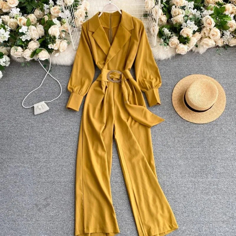 Levoire | Blouse à manches longues avec revers, coupe slim Jaune Une taille
